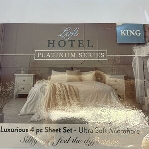 King Solid Sheet Set White